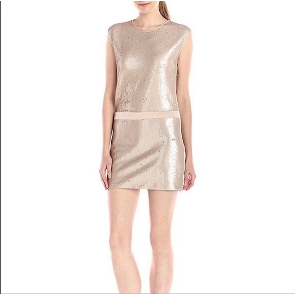 Halston Shift Sequin Dress, size 2